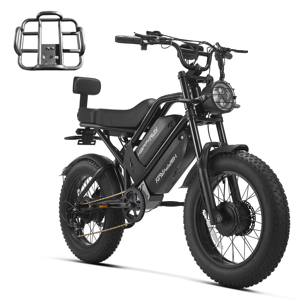HappyRun G70 Pro Dual-Motor Dual-Battery Electric Cargo Bike