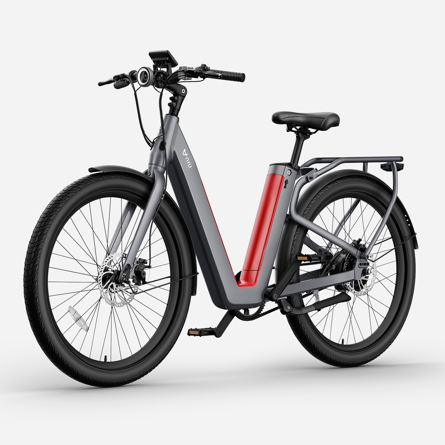 NIU BQi-C3 Pro Ebike Glossy Gray Speed 28mph | Range 90 miles